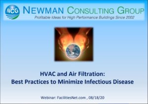 Webinar cover page for HVAC & Air Filtration: Best Practices to Minimize Infectious Disease
